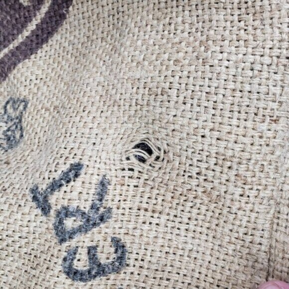 Burlap Coffee Sack Shoulder Bag Lined Unique Hippie Boho Free Spirit Graphic - Picture 7 of 16